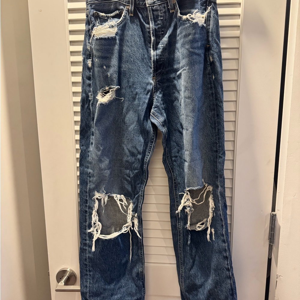 Distressed Blue Men’s Ripped Jeans